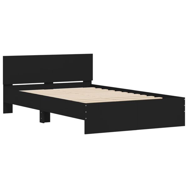 vidaXL Bed Frame without Mattress Black 135x190 cm Double