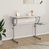 vidaXL Craft Desk White&Grey 110x53x(58-87) cm Engineered Wood&Steel