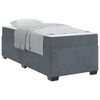 vidaXL Bed Frame with Mattress Dark Grey 90 x 190 cm Fabric