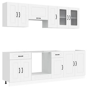 vidaXL 8 Piece Kitchen Cabinet Set Kalmar White Engineered Wood