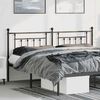 vidaXL Metal Replace Headboard Black 180 cm