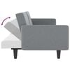 vidaXL Sofa Bed with Cup Holders Light Grey Fabric