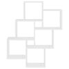 vidaXL Wall Cube Shelf White 78x15x93 cm Engineered Wood