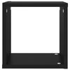 vidaXL Wall Cube Shelves 4 pcs Black 26x15x26 cm