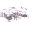 vidaXL Garden Sofa Set with Storage 11 pcs Black Poly rattan