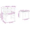 vidaXL Furniture Set with Cushion 3 pcs Natural Solid Acacia Wood