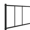 vidaXL Metal Bed Frame without Mattress with Headboard Black 107x203cm