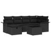 vidaXL Garden Sofa Set with Cushion with Storage 7 pcs Poly rattan