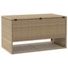 vidaXL Outdoor Cushion Box Beige 100x55x55.5 cm Poly Rattan