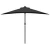 vidaXL Garden Parasol Black 294 x 150 x 224 cm Polyester and Steel