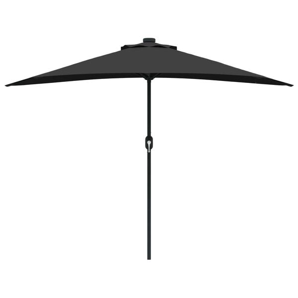 vidaXL Garden Parasol Black 294 x 150 x 224 cm Polyester and Steel