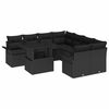 vidaXL Garden Sofa Set 9 pcs Black Poly Rattan