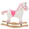 vidaXL Rocking Animal Unicorn Plush 65x32x58 cm White and Pink