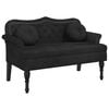 vidaXL Bench with Cushions Black 120,5x65x75 cm Velvet