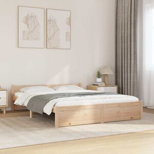 vidaXL Bed Frame without Mattress Solid Wood 135x190 cm Double