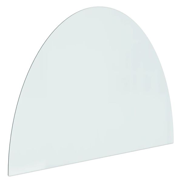 vidaXL Fireplace Glass Plate Half Round 800x600 mm