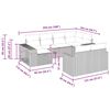 vidaXL 10 Piece Garden Sofa Set with Cushions Grey Poly Rattan