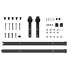vidaXL Sliding Door Hardware Kit 152.5 cm Steel Black