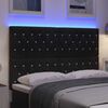 vidaXL LED Headboard with LED Strip Lights Black 144 cm Polyester