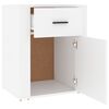 vidaXL Bedside Cabinet White 50x36x60 cm Engineered Wood