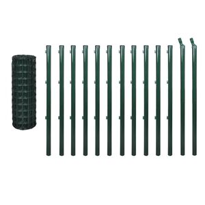 vidaXL Euro Fence Steel 25x1 m Green