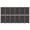 vidaXL 6-Panel Room Divider Brown 300x180 cm Fabric