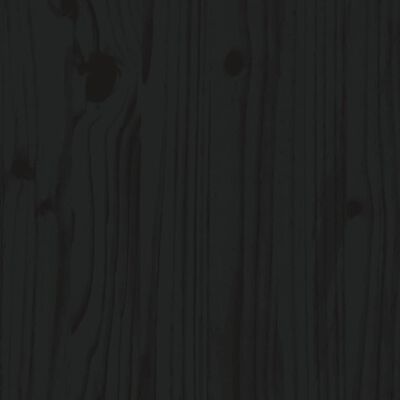 vidaXL Headboard Black 75x3x80 cm Solid Wood Pine