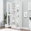 vidaXL Vitrine Cabinet High Gloss White 82.5x30.5x185 cm Engineered Wood