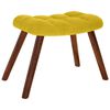 vidaXL Rocking Chair with Stool Yellow Velvet
