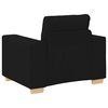 vidaXL Sofa 3 pcs Black Fabric