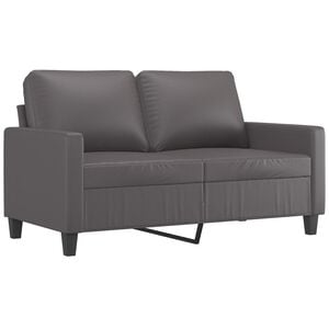 vidaXL 2-Seater Sofa Grey 120 cm Faux Leather
