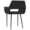 vidaXL Dining Chairs 2 pcs Black Fabric