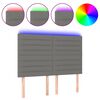 vidaXL LED Headboard Dark Grey 144 cm Fabric