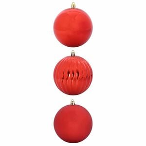 vidaXL Christmas Bauble Set XXL 3 pcs Red &Oslash; 25 cm Plastic