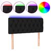 vidaXL LED Headboard Black 100 cm Fabric