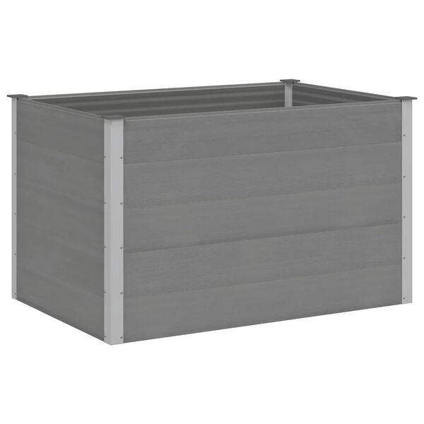vidaXL Garden Raised Bed WPC 150x100x91 cm Grey