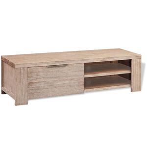 vidaXL TV Cabinet | Brushed Acacia | Solid Acacia Wood | 140 cm | TV Cabinet