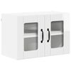 vidaXL Wall Glass Cabinet LUCCA High Gloss White 60 x 31 x 40 cm