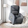 vidaXL Stand up Massage Recliner Chair Dark Grey Velvet