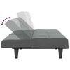 vidaXL Sofa Bed with Cup Holders Dark Grey Fabric