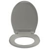 vidaXL Soft-Close Toilet Seat Quick Release Grey Oval
