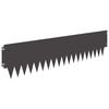 vidaXL Lawn Edging 10 pcs 103 x 25 cm metal Black