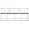 vidaXL Greenhouse with Base Frame Silver 445x169x195 cm Aluminium