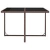 vidaXL 9 Piece Outdoor Dining Set with Cushions Poly Rattan Brown