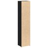 vidaXL CD Cabinets 2 pcs Black Oak 21x16x93.5 cm Engineered Wood
