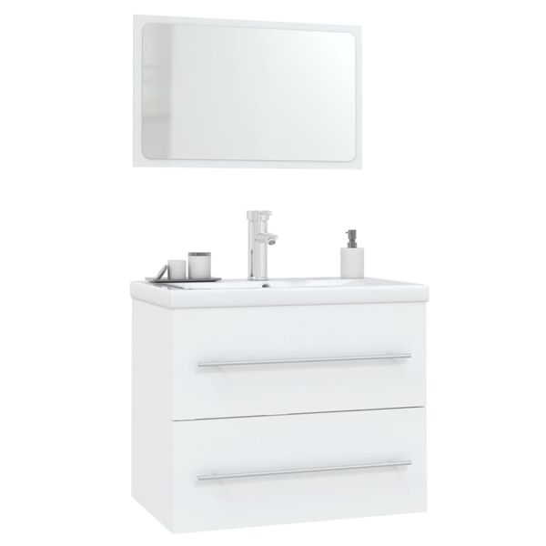 vidaXL 3 Piece Bathroom Furniture Set White