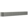 vidaXL Garden Raised Bed | Grey | Powder-coated steel | Large | Tough