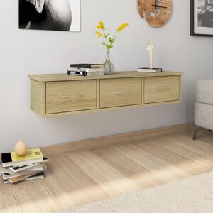 vidaXL Wall-mounted Drawer Shelf Sonoma Oak 88x26x18,5 cm Engineered Wood