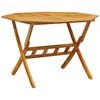 vidaXL Folding Garden Table Ø110x75 cm Solid Wood Acacia