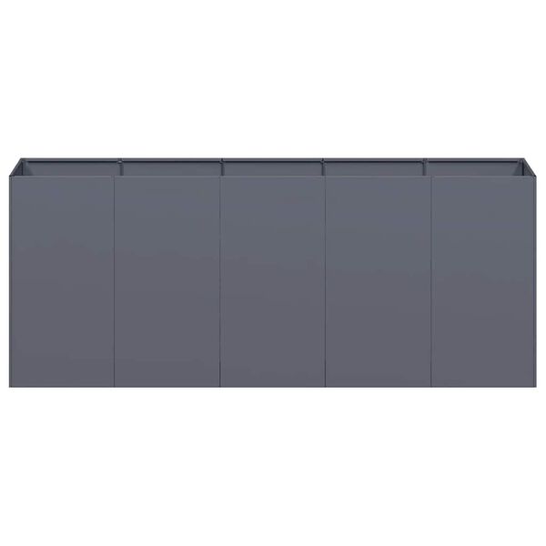 vidaXL Planter Anthracite 200x40x80 cm Cold-rolled Steel